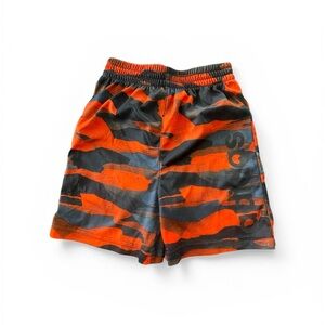 24Mo Orange and Black Striped Adidas Shorts